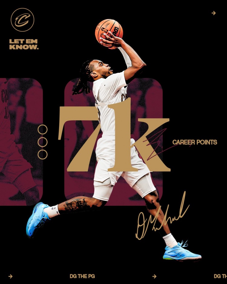 未來可期！加蘭騎士生涯得分達(dá)到7000分 隊(duì)史第11位！